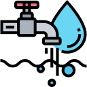 Servicio continuo de agua potable.